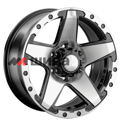 картинка 8x16/5x150 ET2 D110,1 1284 BKF (конус, Колпак+лого)